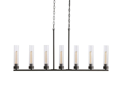 Andreas Fluted Glass Linear Chandelier