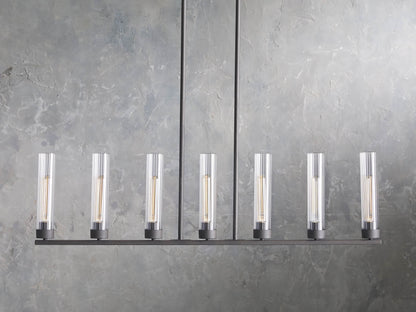 Andreas Fluted Glass Linear Chandelier