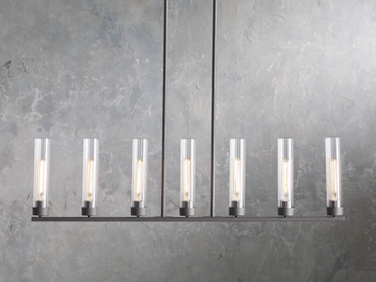 Andreas Fluted Glass Linear Chandelier