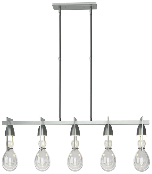 Apothecary 40.5" Vintage Platinum Long Pendant With Clear Glass