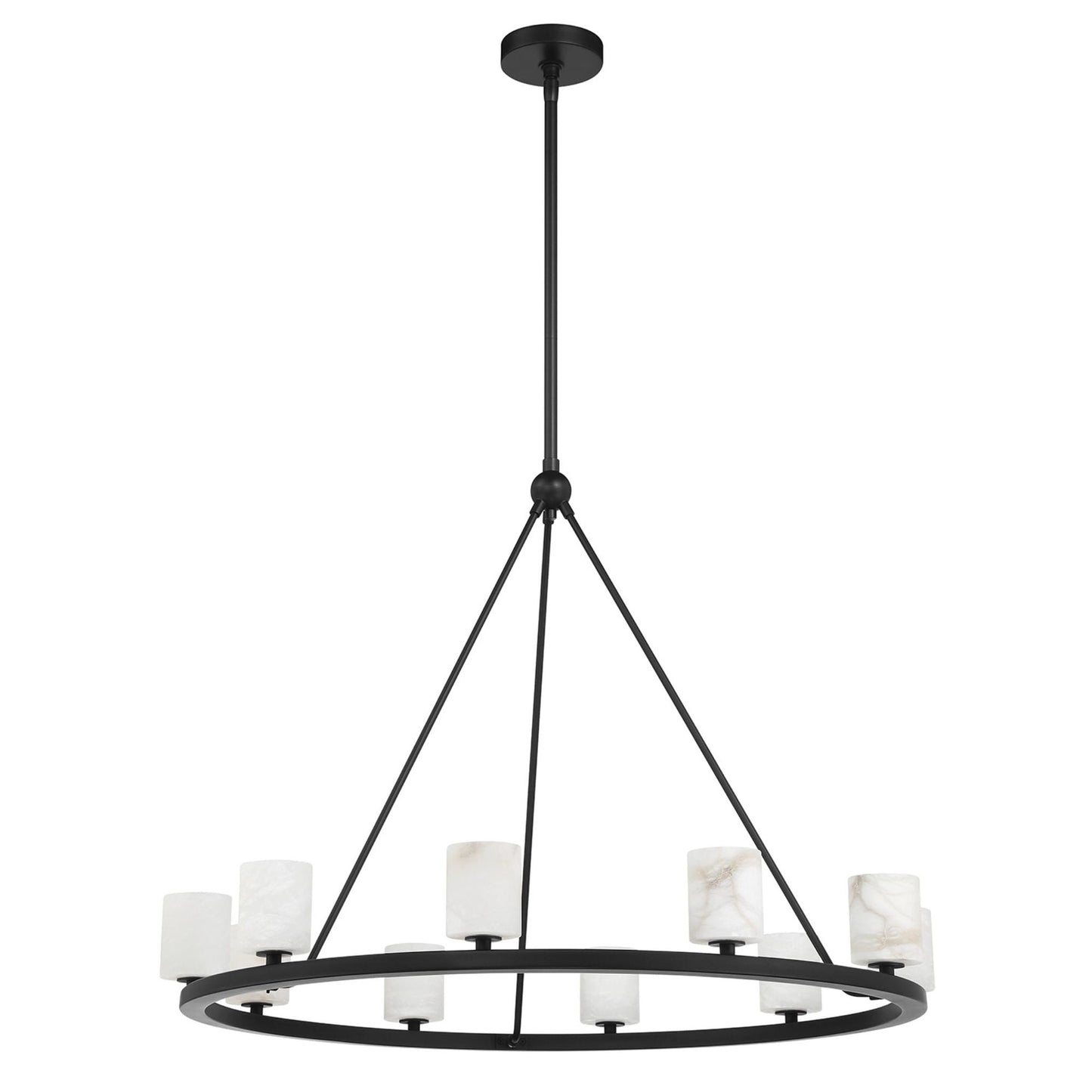 Aragon 34.75'' LED Matte Black Chandelier Black 34.75"W x 26"H x 34.75"D