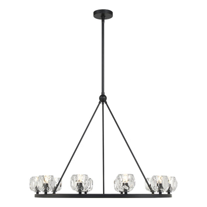 Aragon 36'' LED Matte Black Chandelier Black 36"W x 26"H x 36"D