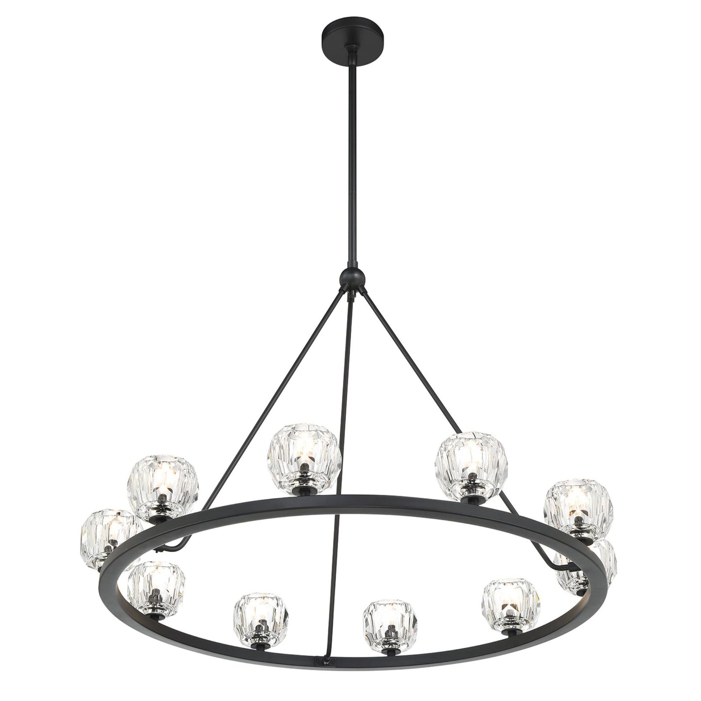 Aragon 36'' LED Matte Black Chandelier Black 36"W x 26"H x 36"D