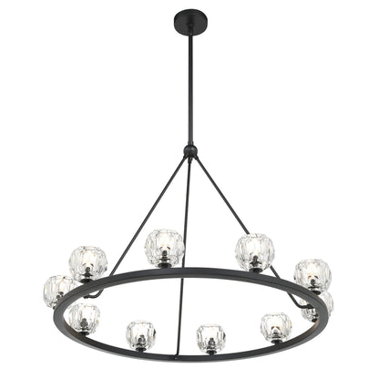 Aragon 36'' LED Matte Black Chandelier Black 36"W x 26"H x 36"D