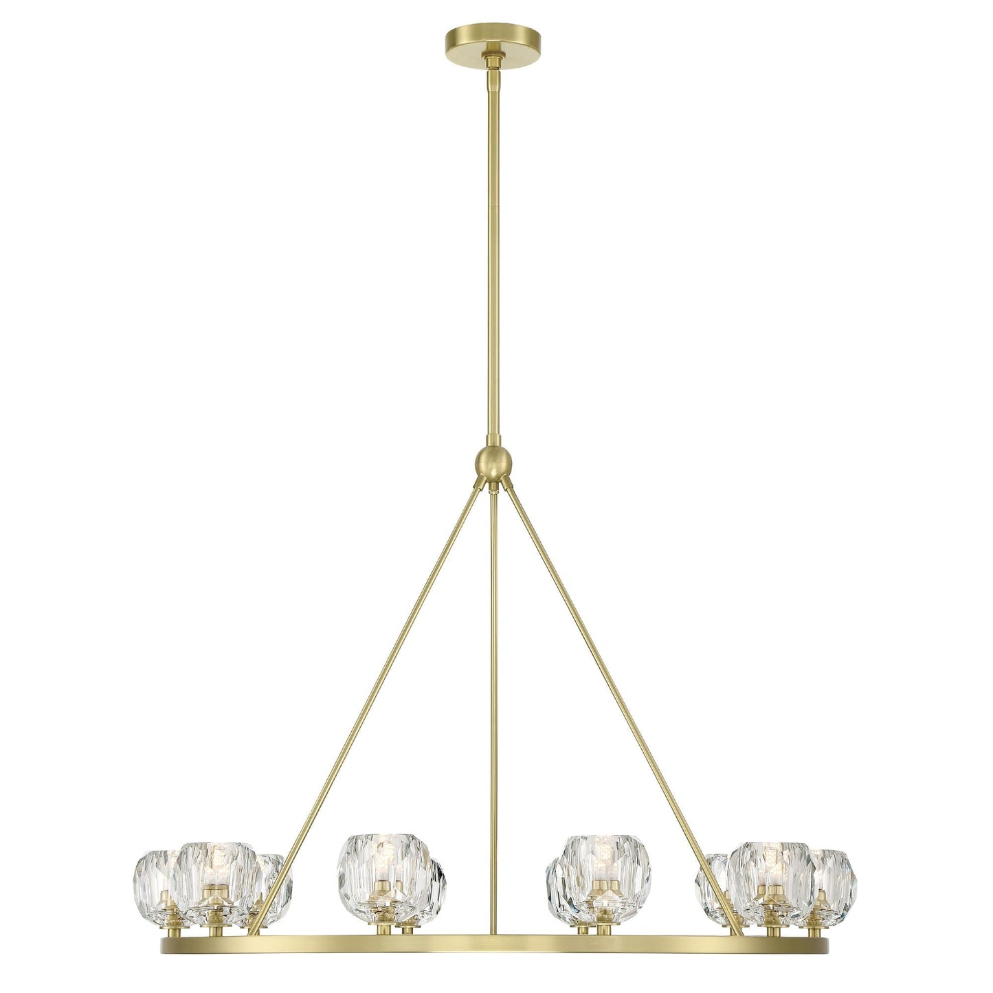 Aragon 36'' LED Soft Brass Chandelier Gold 36"W x 26"H x 36"D