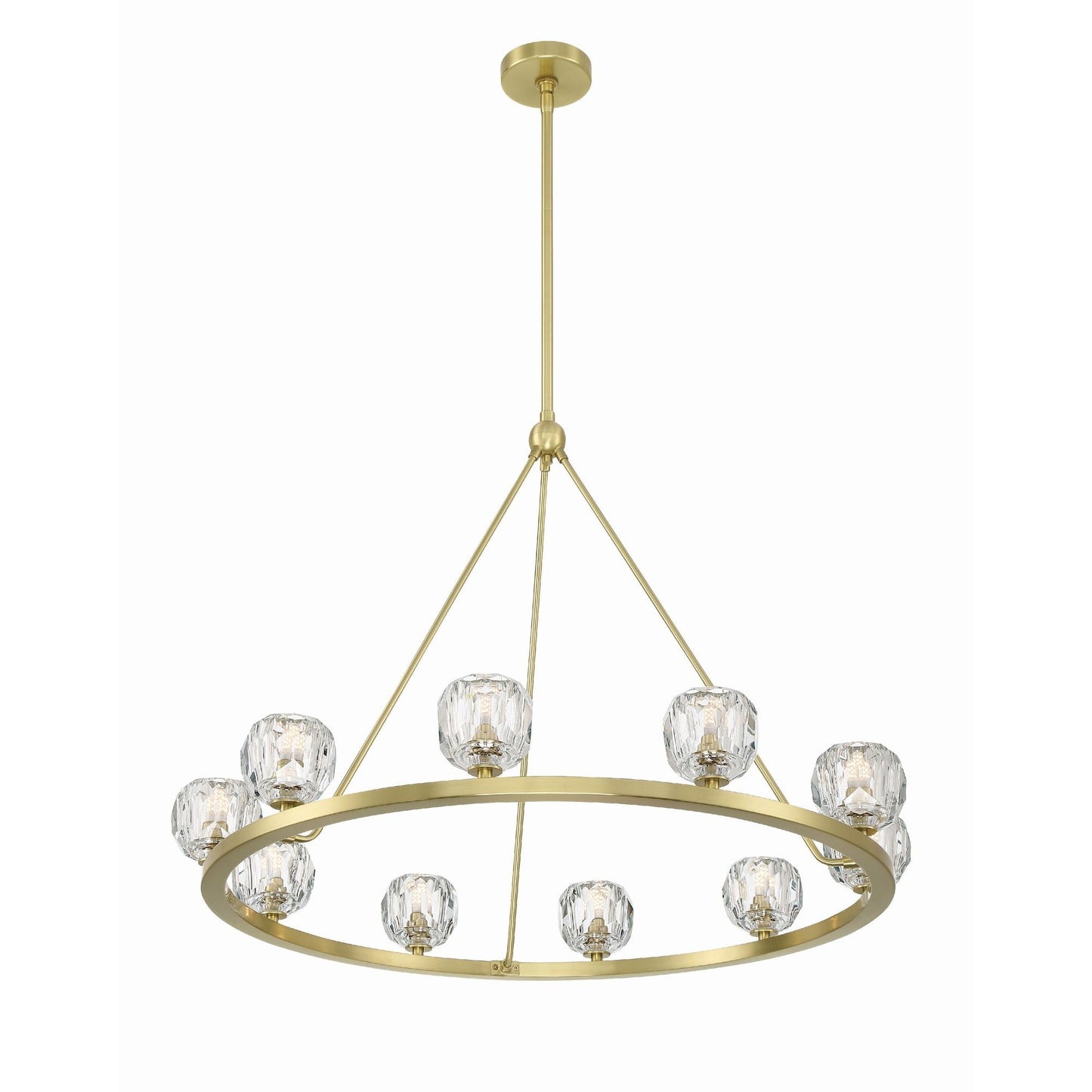 Aragon 36'' LED Soft Brass Chandelier Gold 36"W x 26"H x 36"D