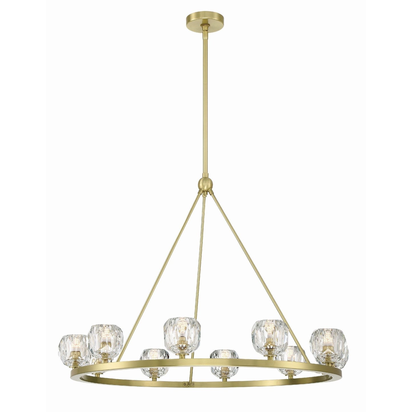 Aragon 36'' LED Soft Brass Chandelier Gold 36"W x 26"H x 36"D
