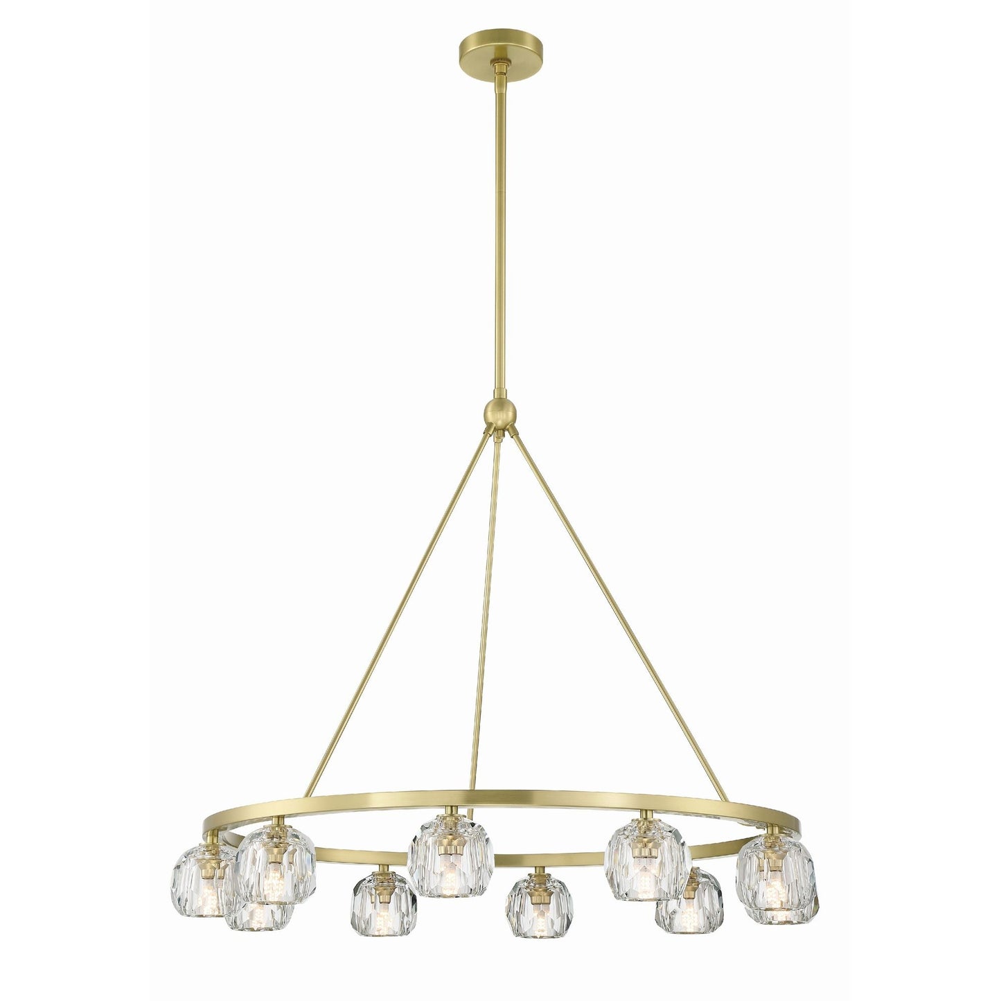 Aragon 36'' LED Soft Brass Chandelier Gold 36"W x 26"H x 36"D