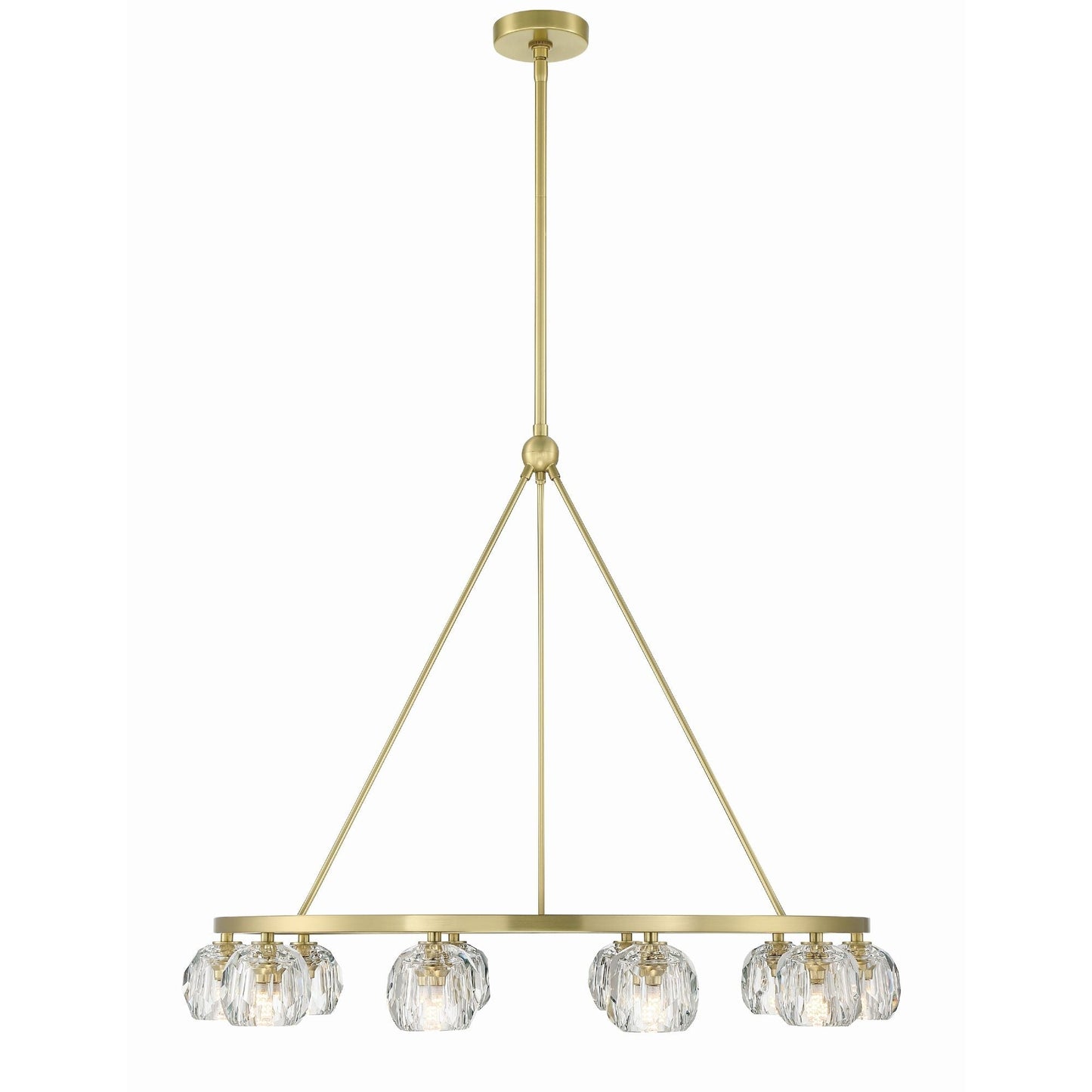 Aragon 36'' LED Soft Brass Chandelier Gold 36"W x 26"H x 36"D
