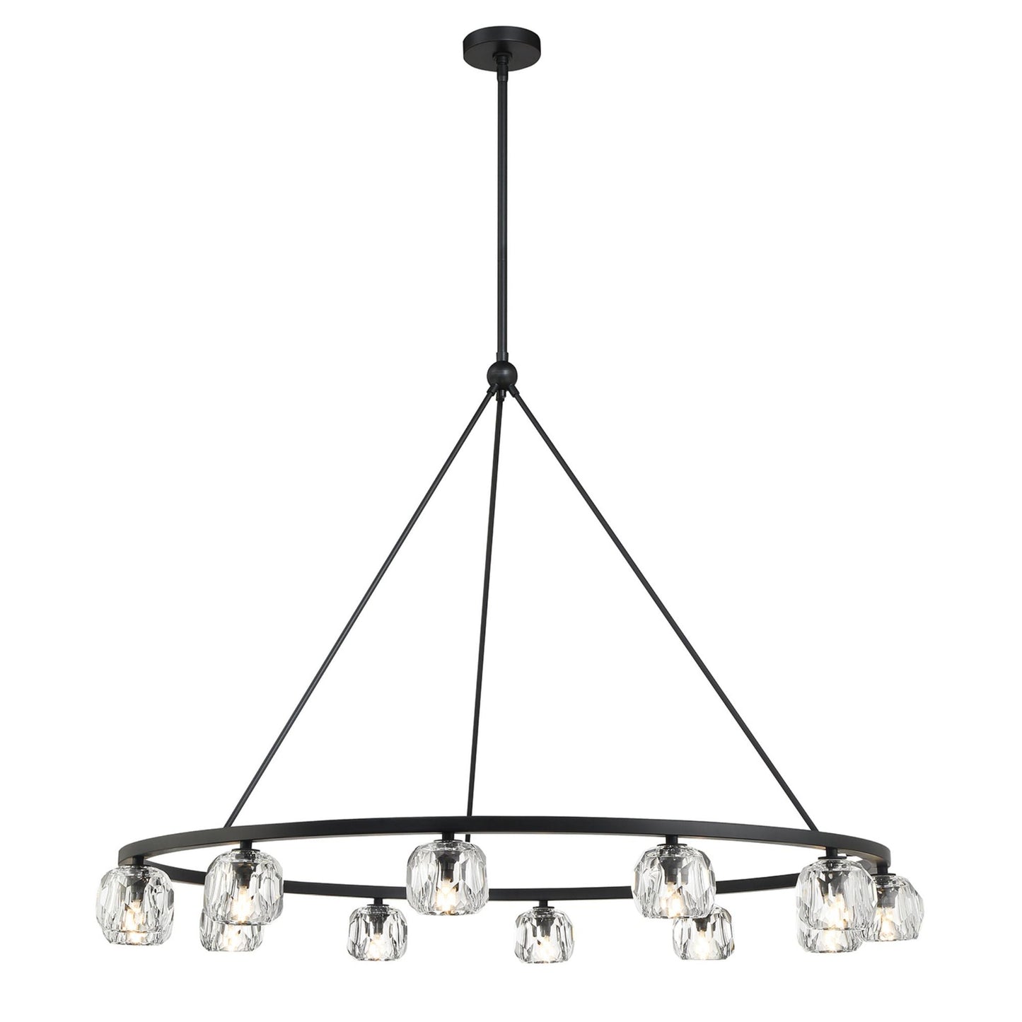 Aragon 48'' LED Matte Black Chandelier Black 48"W x 32"H x 48"D