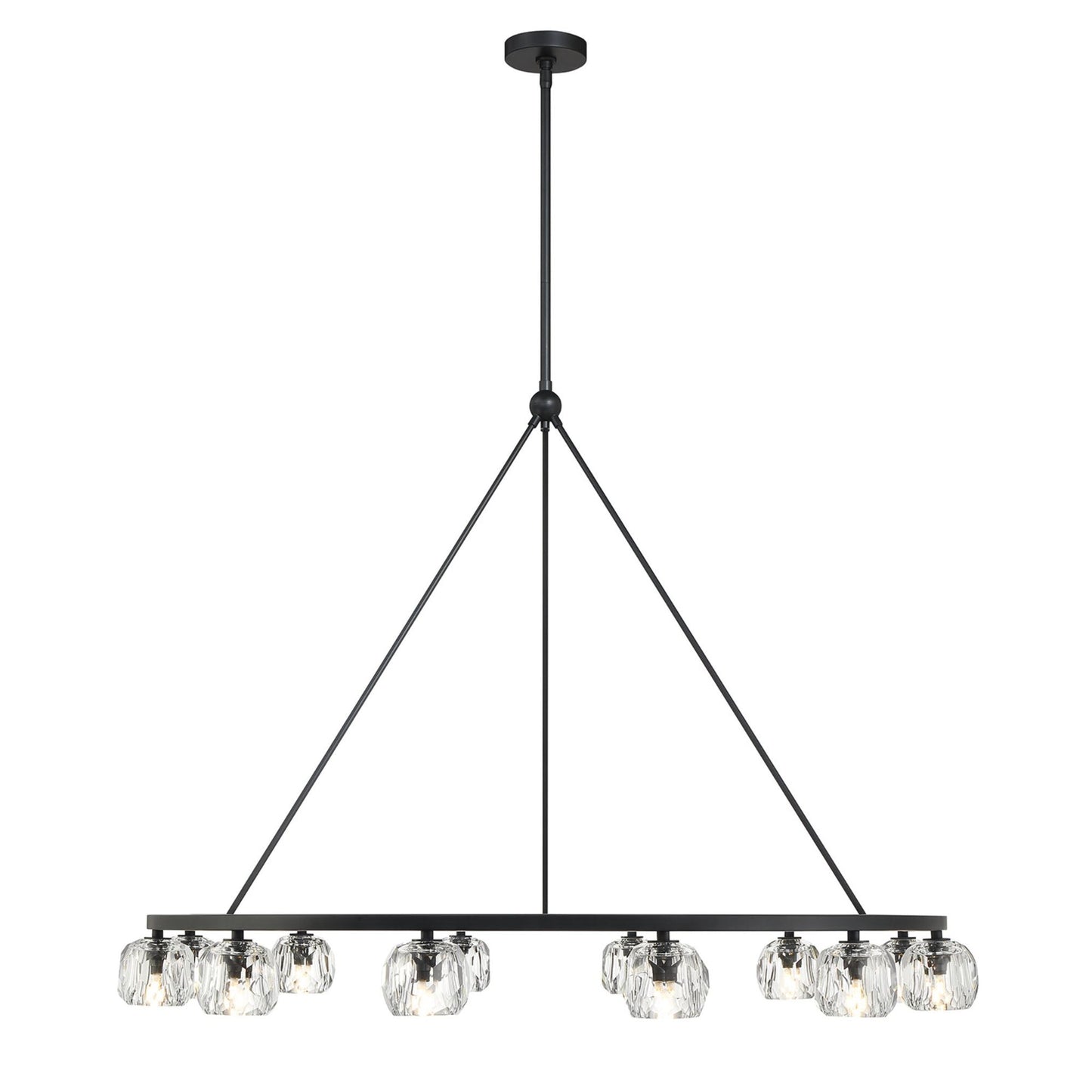 Aragon 48'' LED Matte Black Chandelier Black 48"W x 32"H x 48"D