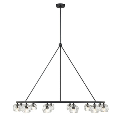 Aragon 48'' LED Matte Black Chandelier Black 48"W x 32"H x 48"D
