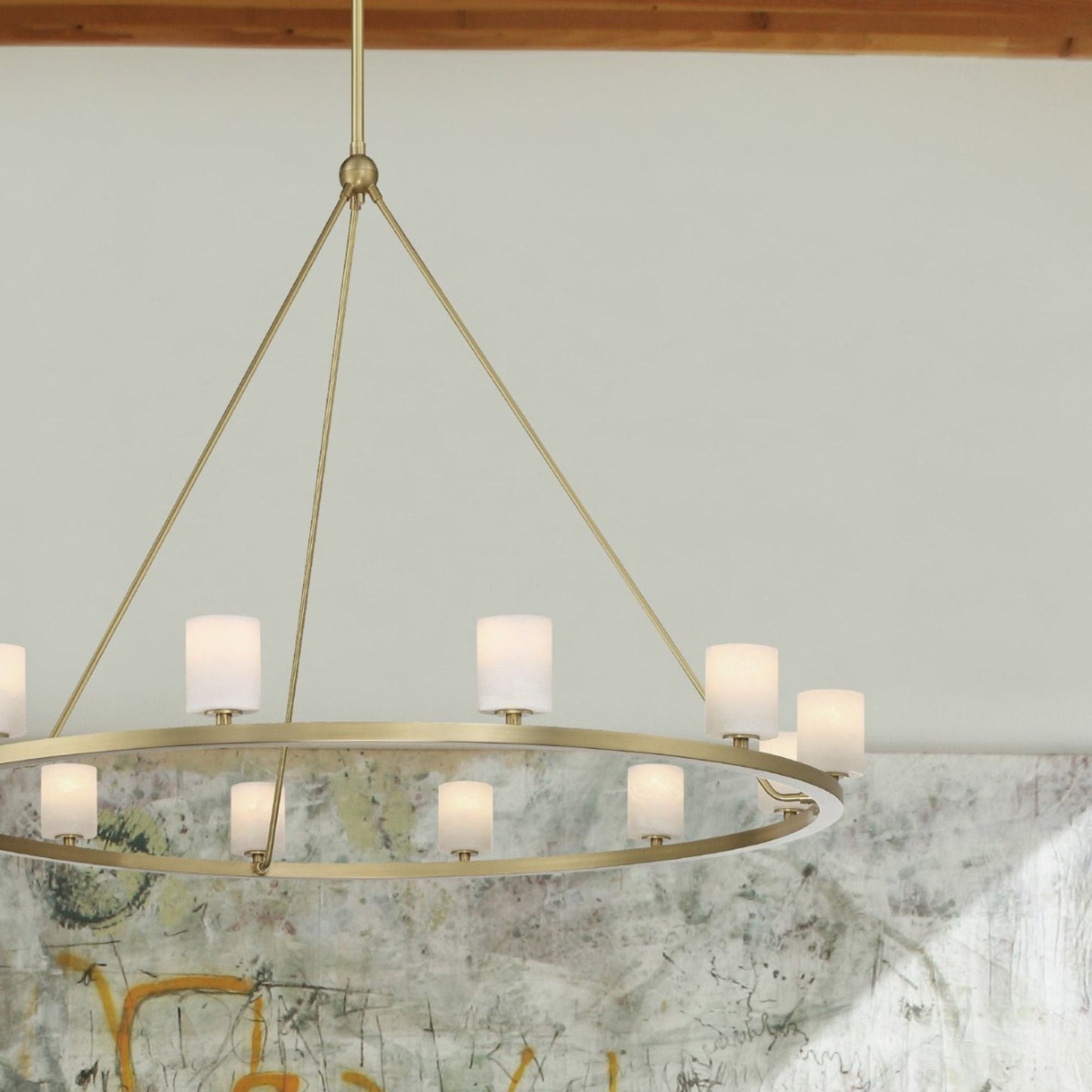 Aragon 46.75'' LED Soft Brass Chandelier Gold 46.75"W x 32"H x 46.75"D