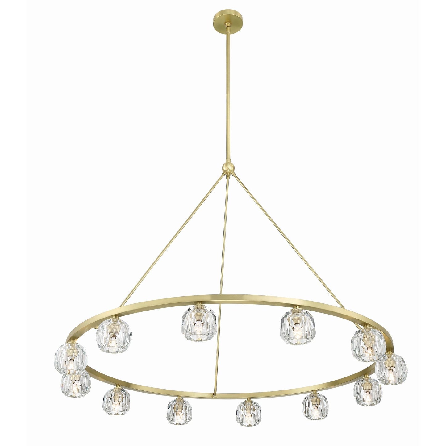 Aragon 48'' LED Soft Brass Chandelier Gold 48"W x 32"H x 48"D