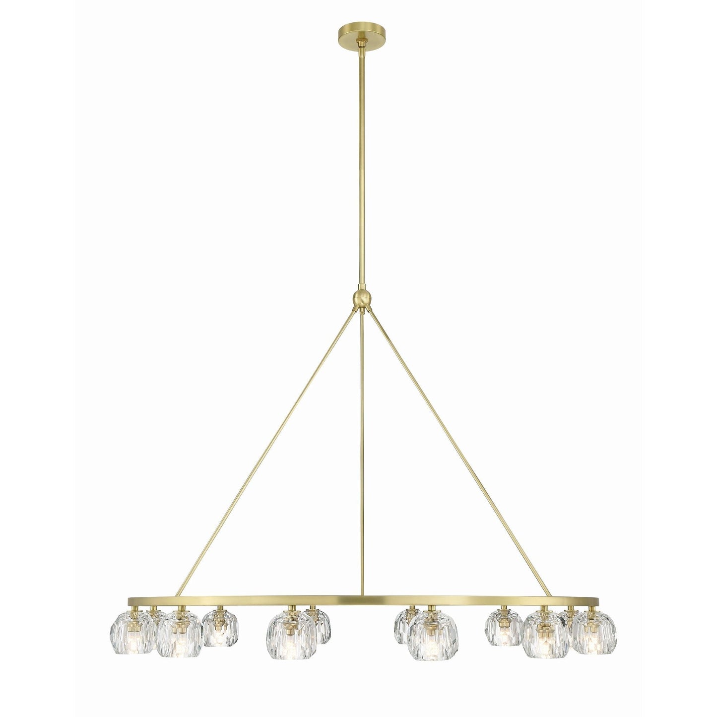 Aragon 48'' LED Soft Brass Chandelier Gold 48"W x 32"H x 48"D