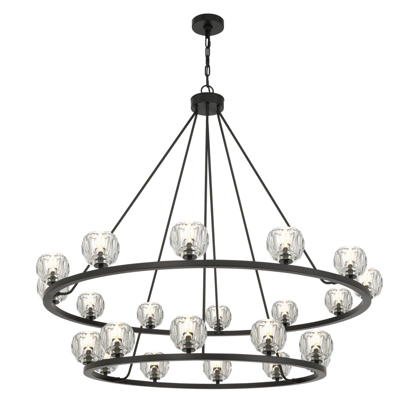 Aragon 48'' LED Matte Black Chandelier Black 48"W x 45.75"H x 48"D