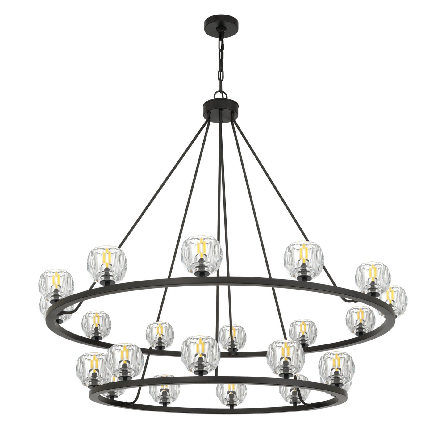 Aragon 48'' LED Matte Black Chandelier Black 48"W x 45.75"H x 48"D
