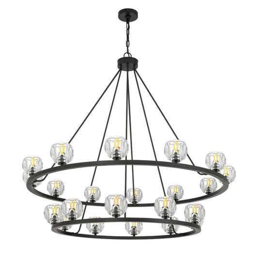 Aragon 48'' LED Matte Black Chandelier Black 48"W x 45.75"H x 48"D