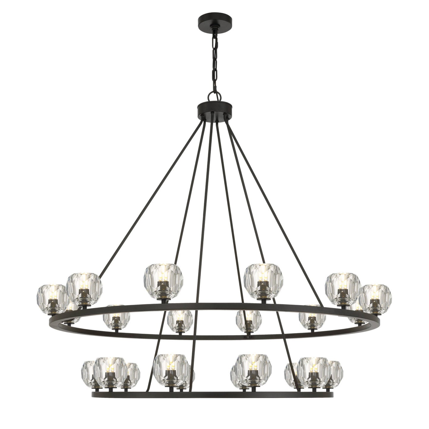 Aragon 48'' LED Matte Black Chandelier Black 48"W x 45.75"H x 48"D