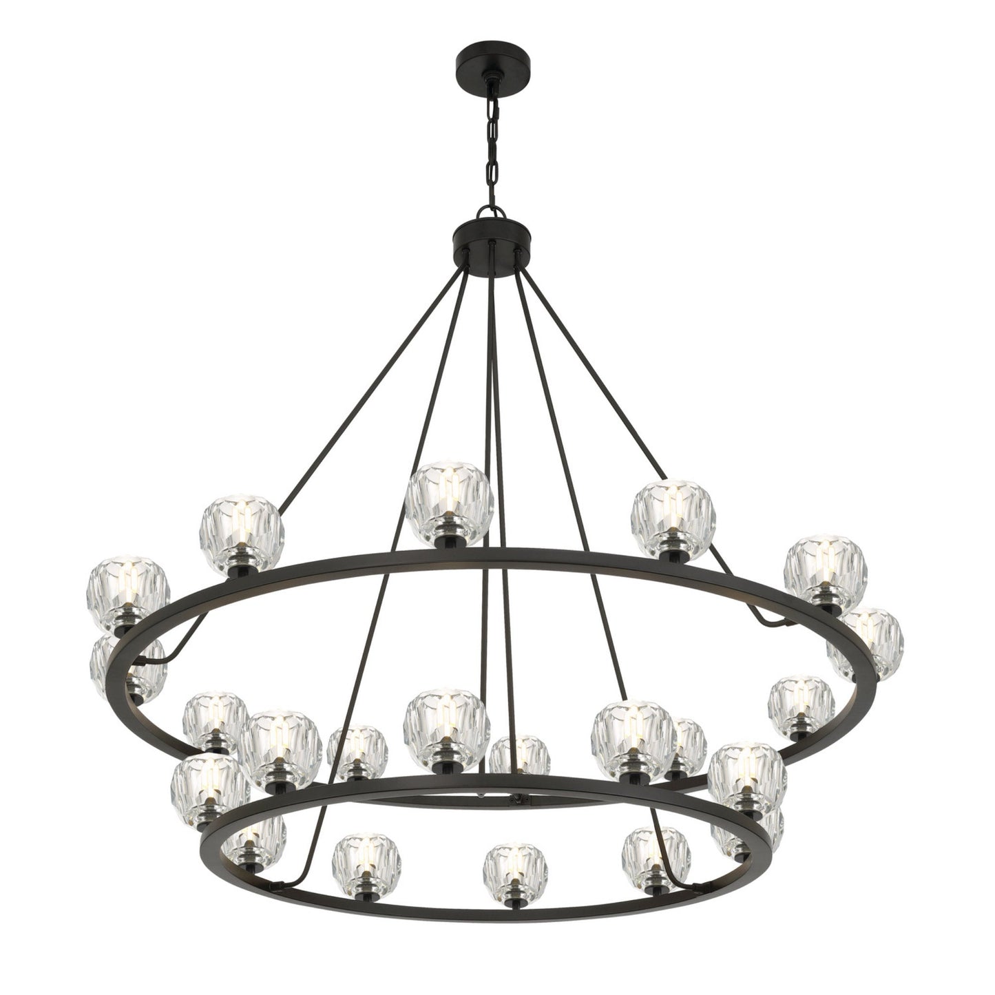 Aragon 48'' LED Matte Black Chandelier Black 48"W x 45.75"H x 48"D
