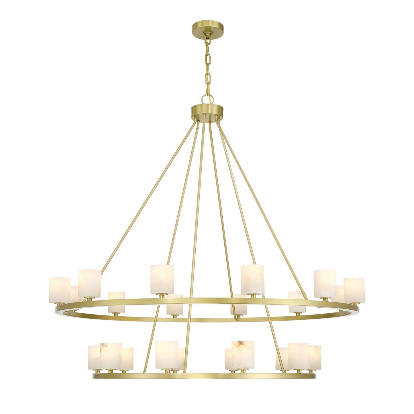 Aragon 46.75'' LED Soft Brass Chandelier Gold 46.75"W x 41.75"H x 46.75"D