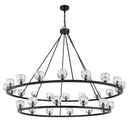 Aragon 60'' LED Matte Black Chandelier Black 60"W x 46"H x 60"D