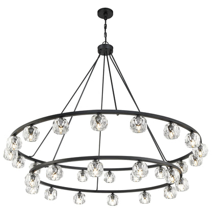 Aragon 60'' LED Matte Black Chandelier Black 60"W x 46"H x 60"D