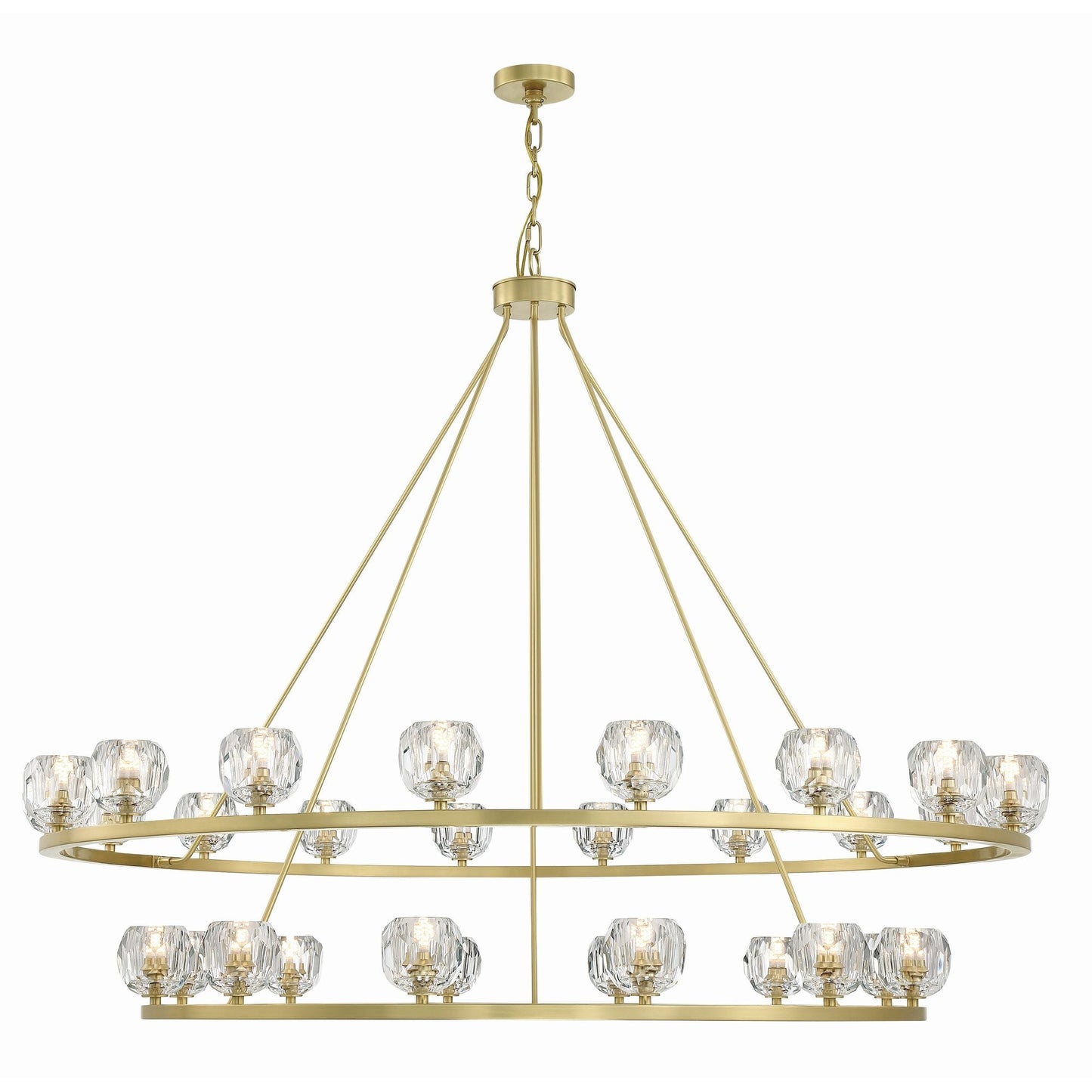 Aragon 60'' LED Soft Brass Chandelier Gold 60"W x 46"H x 60"D