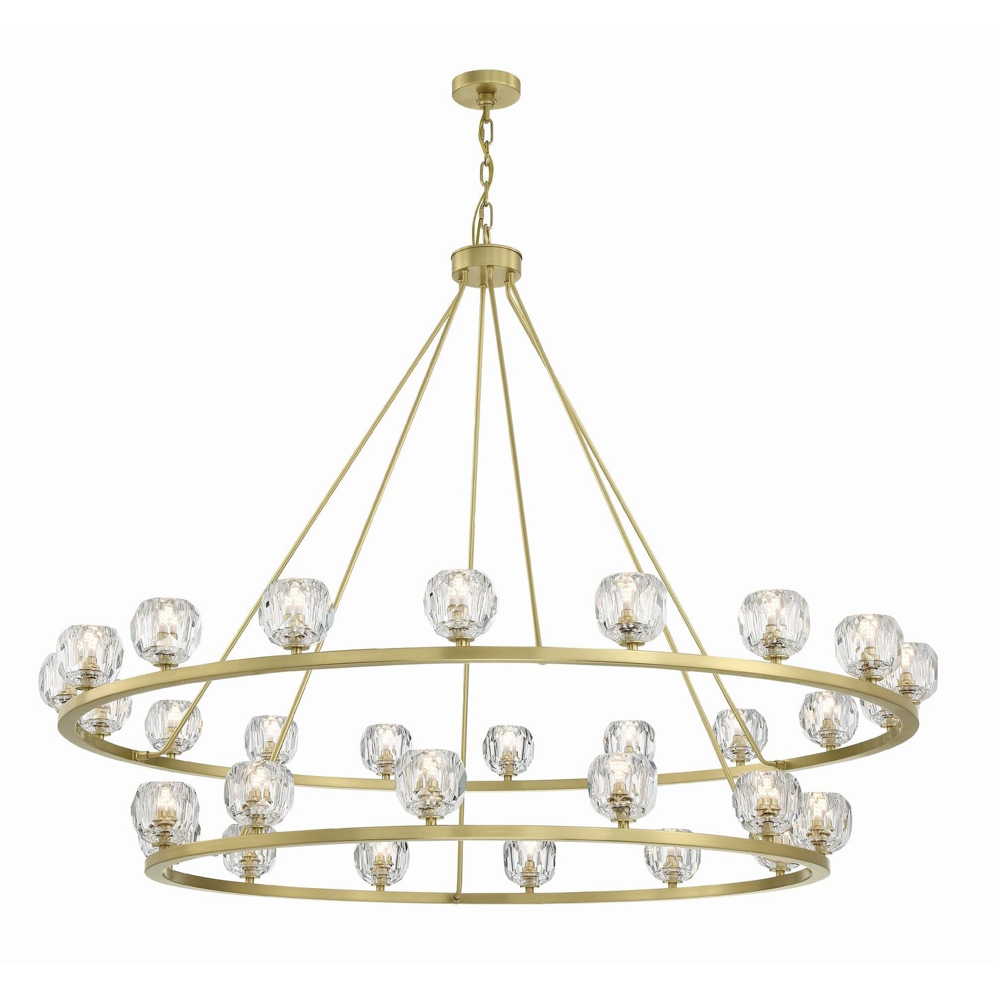 Aragon 60'' LED Soft Brass Chandelier Gold 60"W x 46"H x 60"D