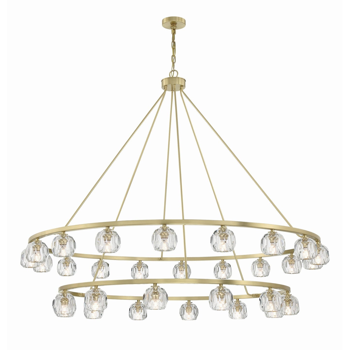 Aragon 60'' LED Soft Brass Chandelier Gold 60"W x 46"H x 60"D