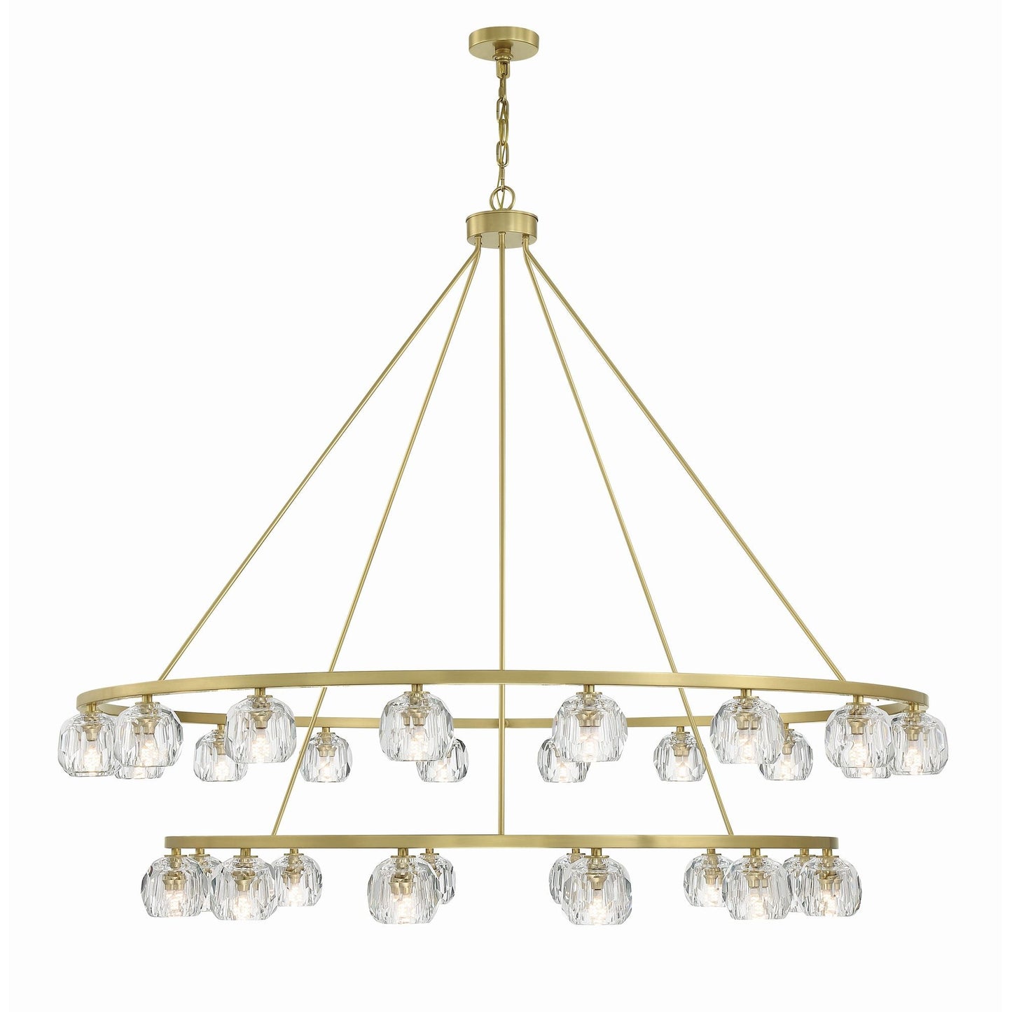 Aragon 60'' LED Soft Brass Chandelier Gold 60"W x 46"H x 60"D