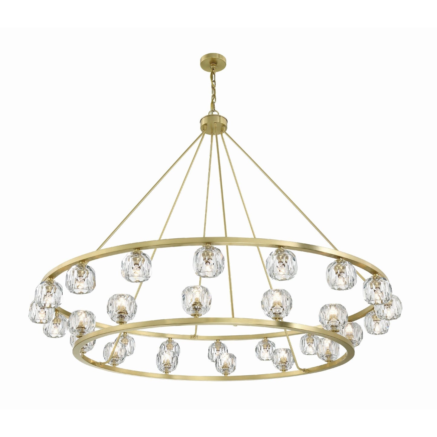 Aragon 60'' LED Soft Brass Chandelier Gold 60"W x 46"H x 60"D