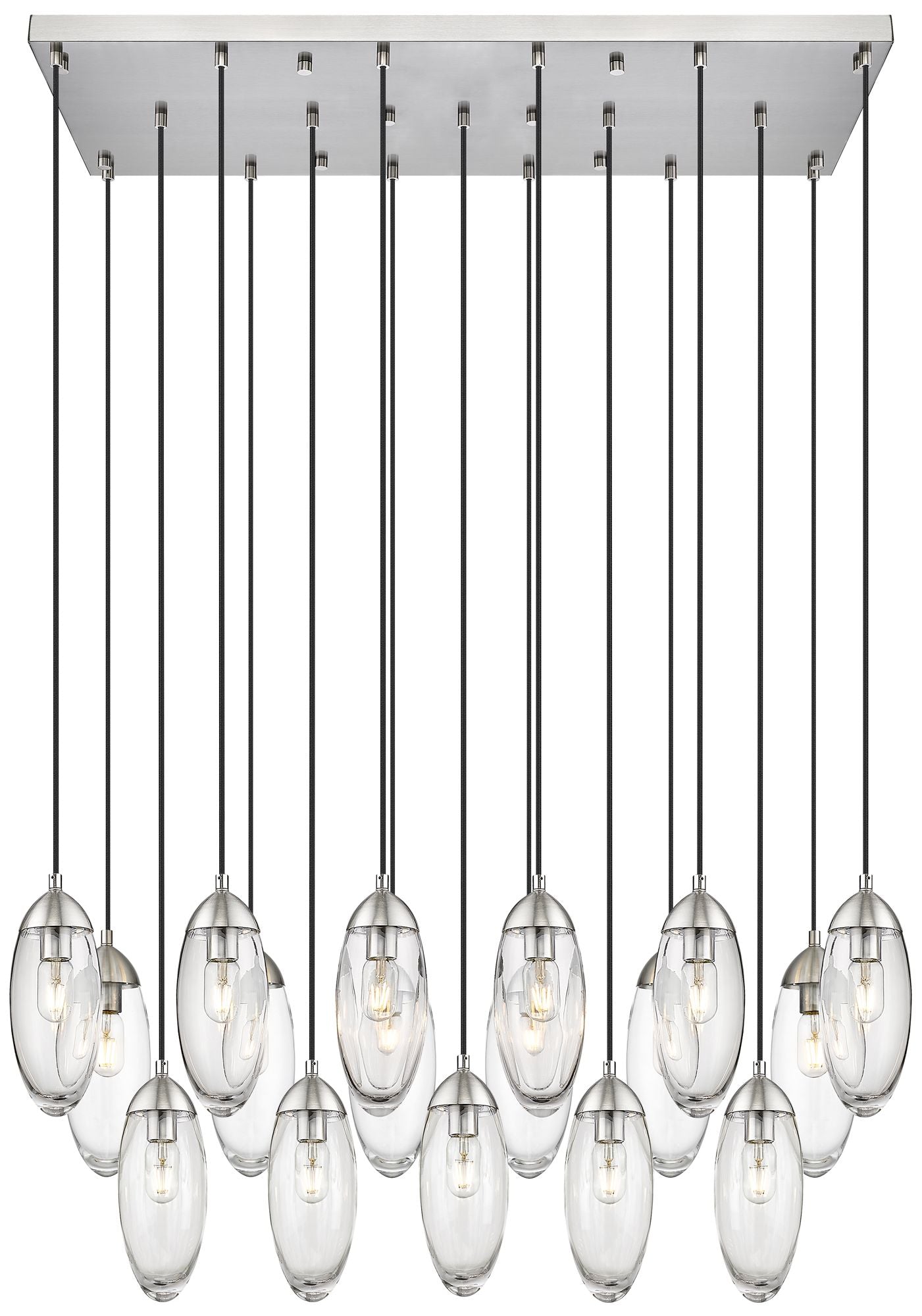 Arden by Z-Lite Brushed Nickel 17 Light Linear Chandelier