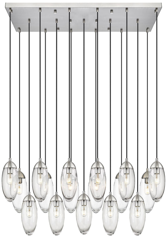 Arden by Z-Lite Brushed Nickel 17 Light Linear Chandelier