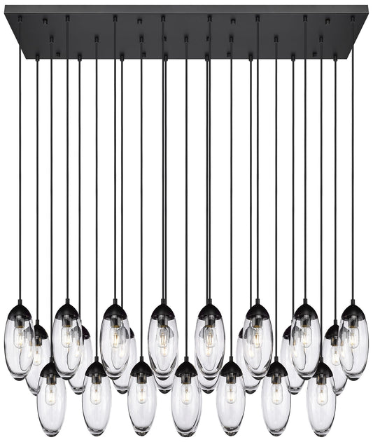 Arden by Z-Lite Matte Black 23 Light Linear Chandelier