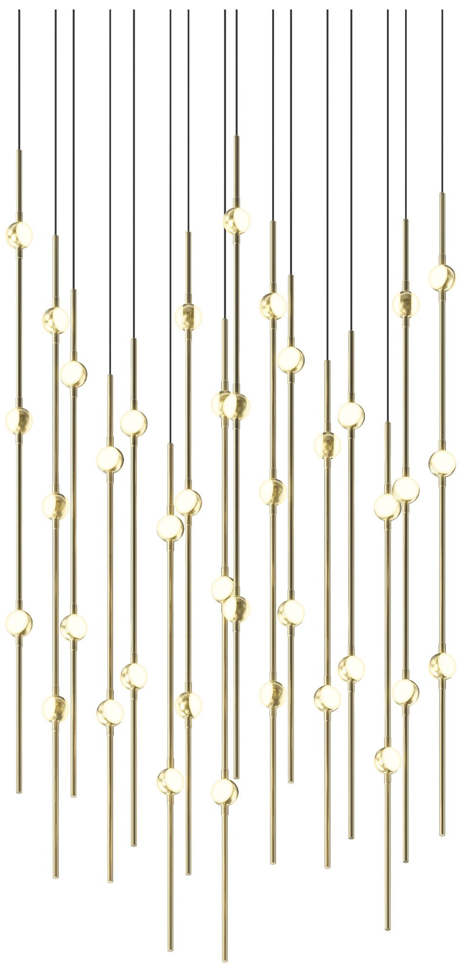 Aries 21.5"W Square Brass 2700K Short White Shade LED Pendant
