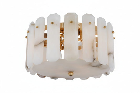 Alabaster Downtor Chandelier 15"D
