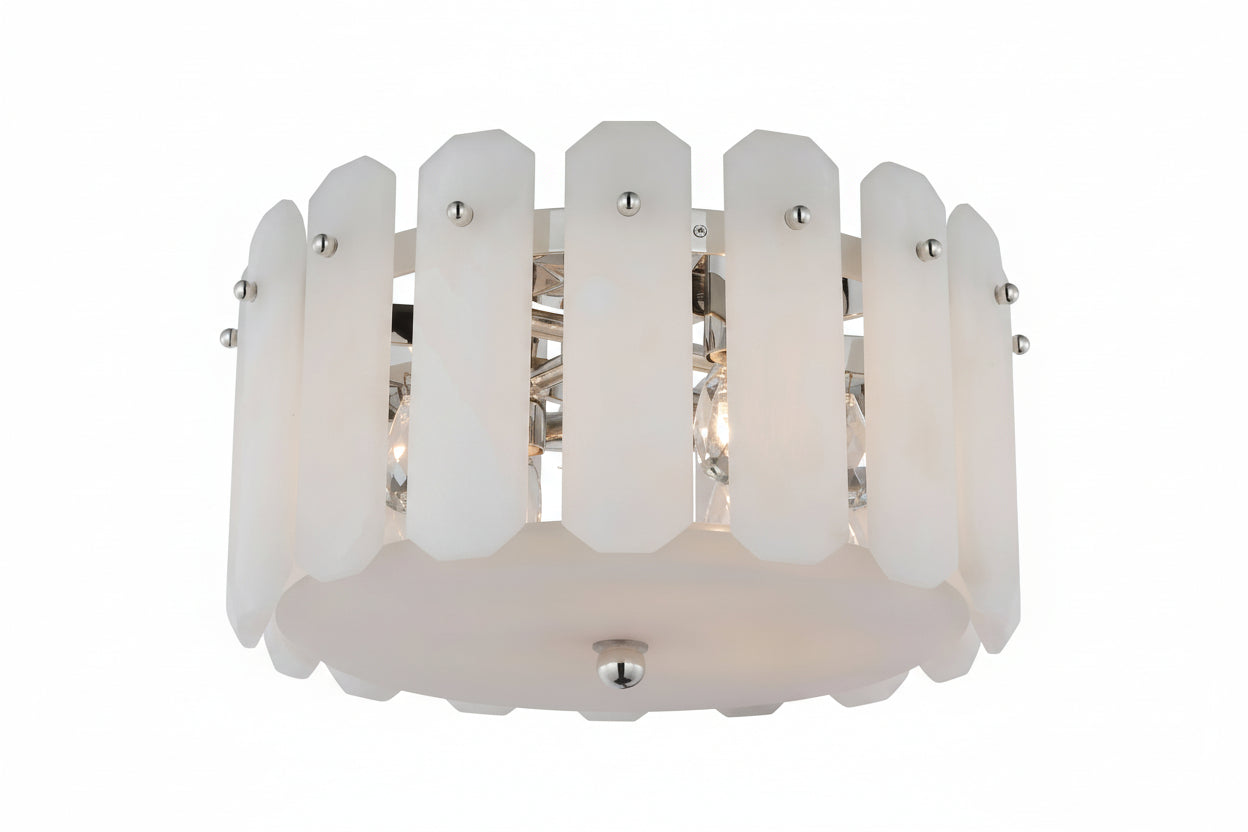 Alabaster Downtor Chandelier 15"D
