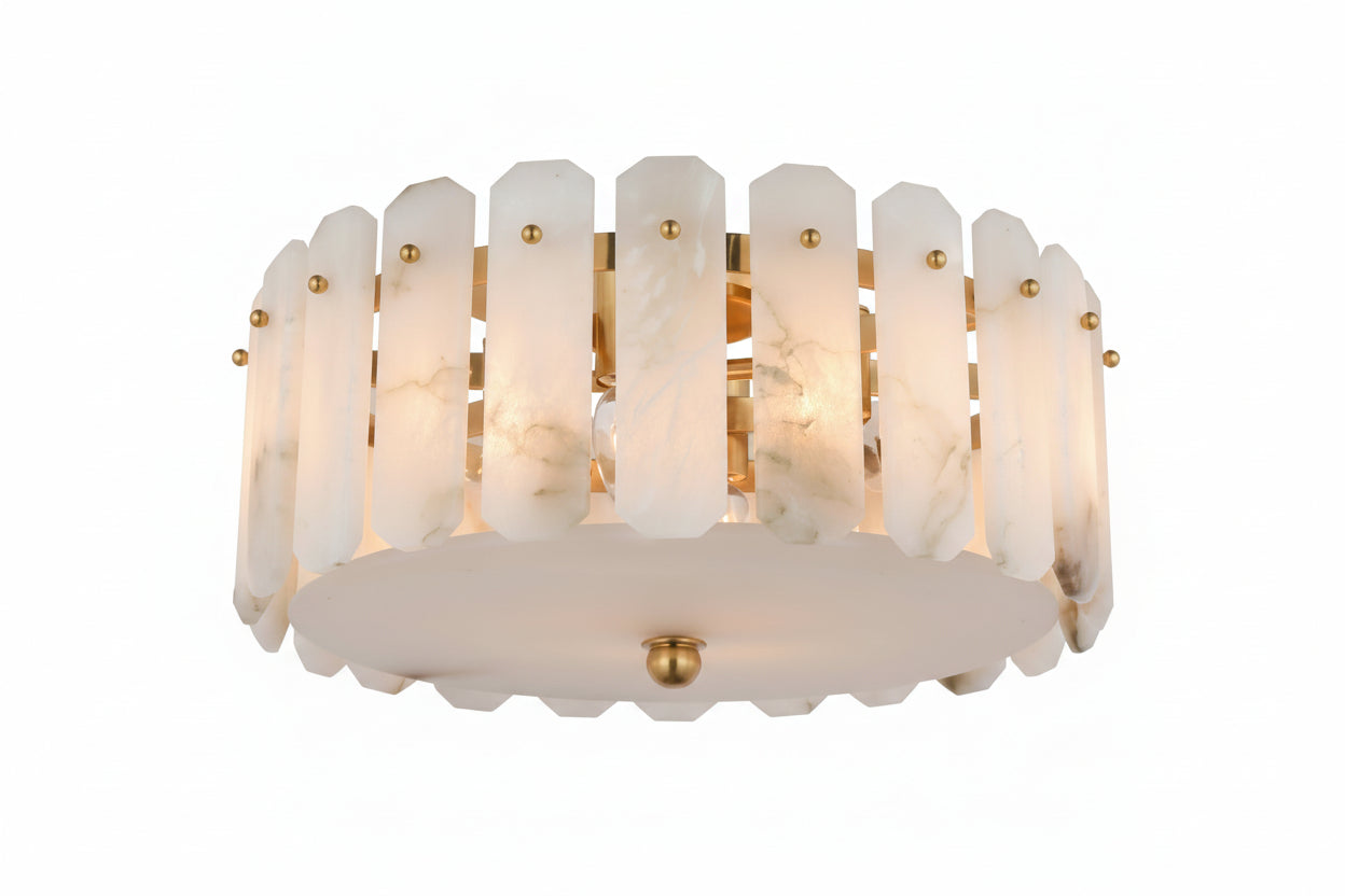 Alabaster Downtor Chandelier 18"D