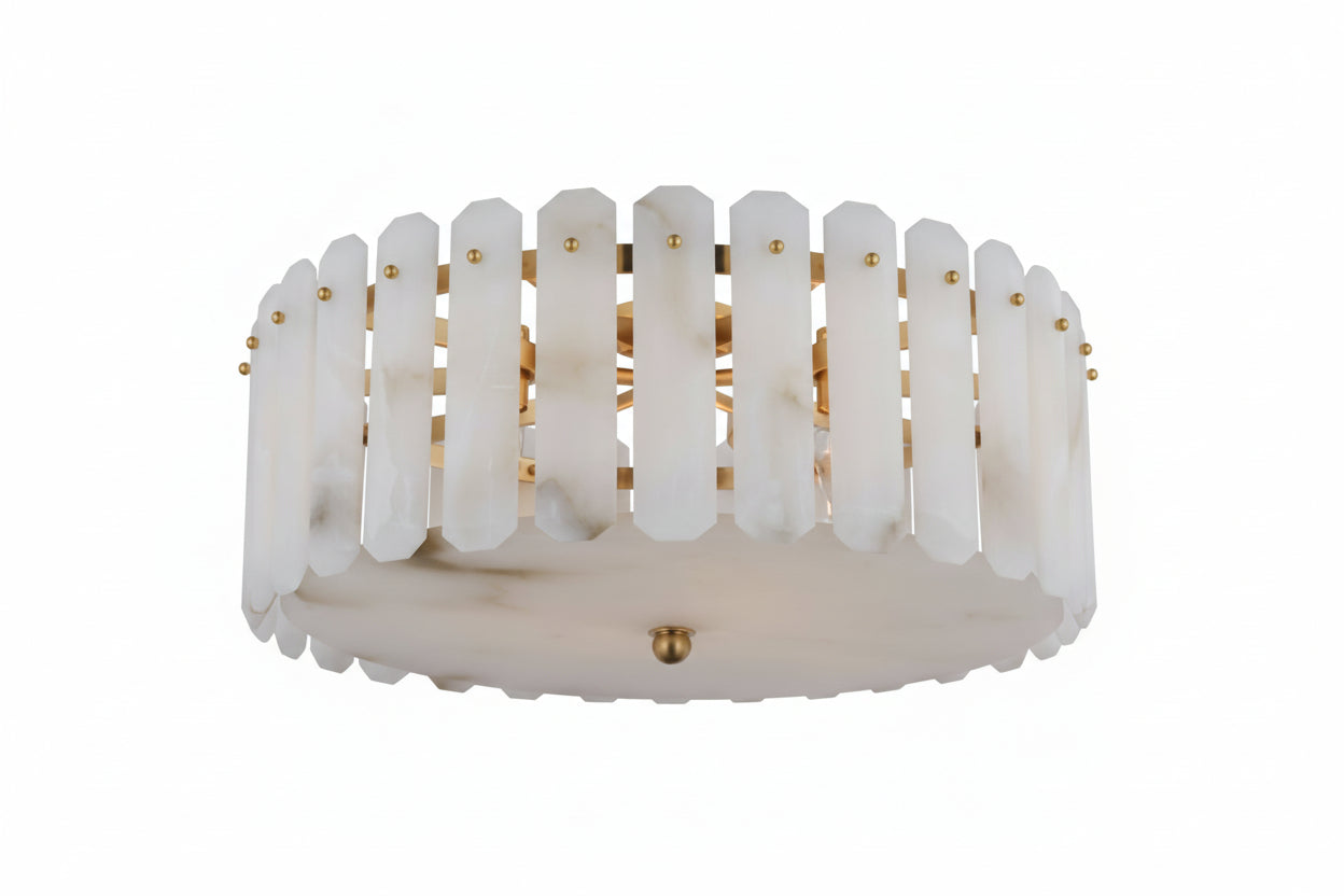 Alabaster Downtor Large Chandelier 25"D