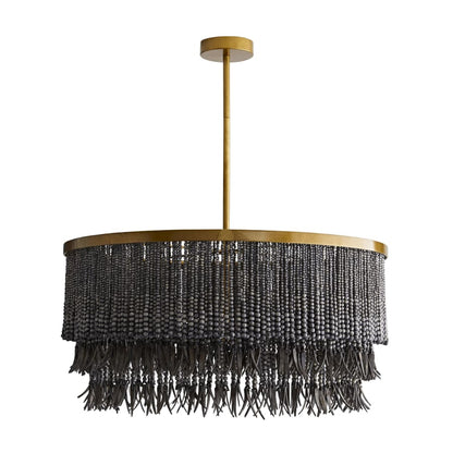 Arteriors Baja 3 Light 30" Wide Beaded Drum Chandelier