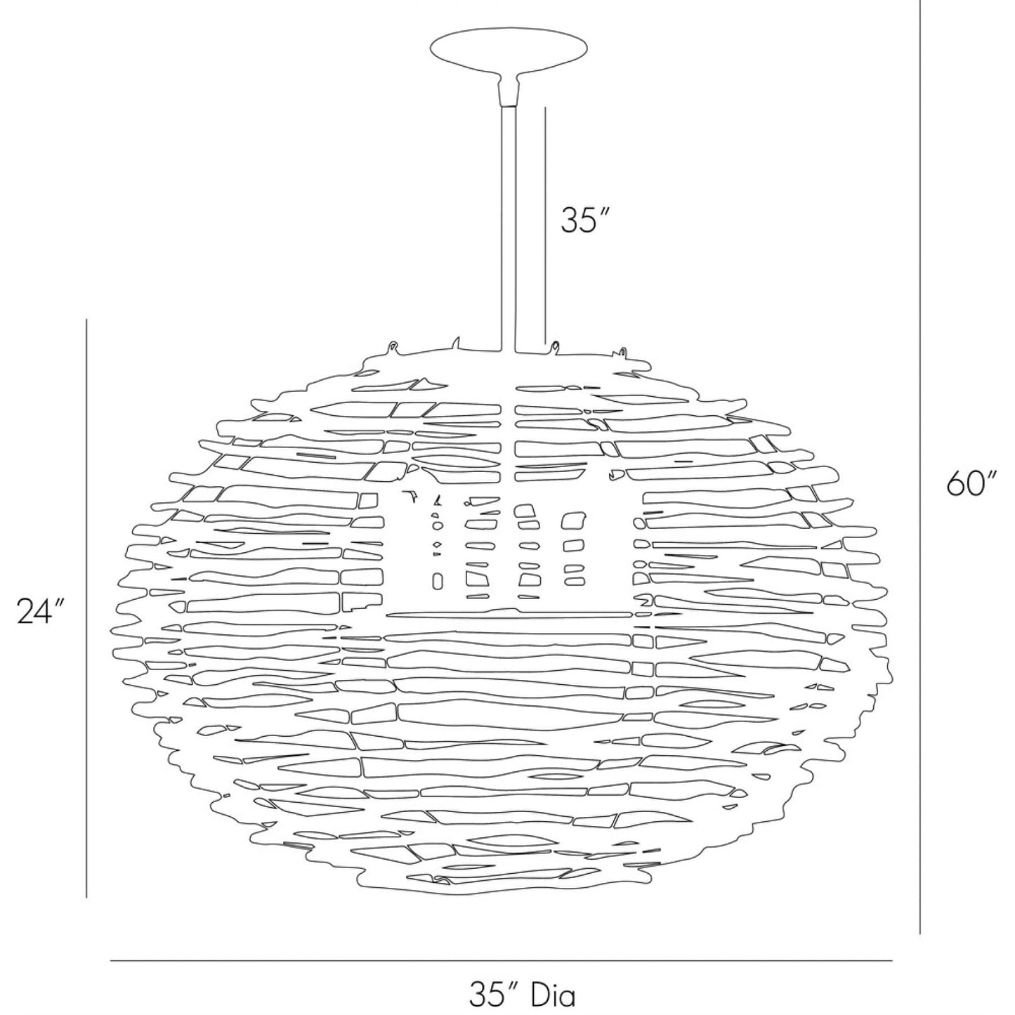 Rook 35" Chandelier