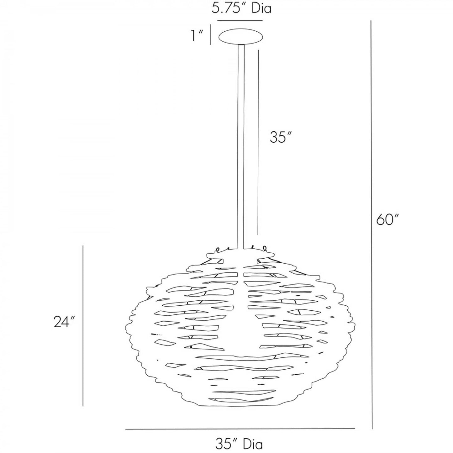 Rook 24" Pendant