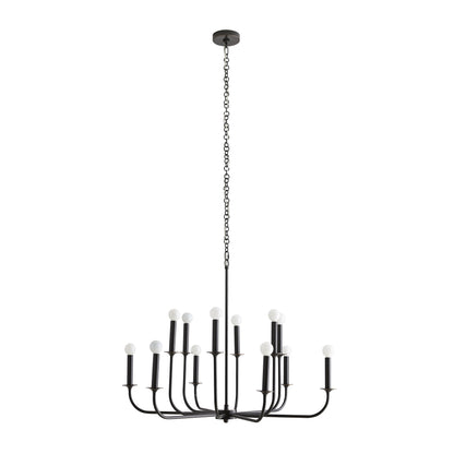 Breck 12 Light 36" Wide Taper Candle Chandelier