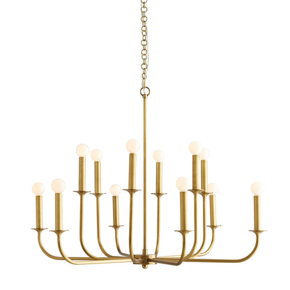 Breck 12 Light 36" Wide Taper Candle Chandelier