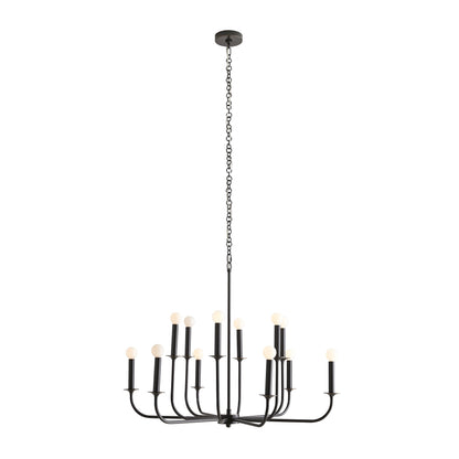 Breck 12 Light 36" Wide Taper Candle Chandelier