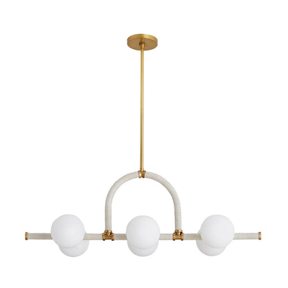 Arteriors Harrison 6 Light 42" Wide Linear Chandelier