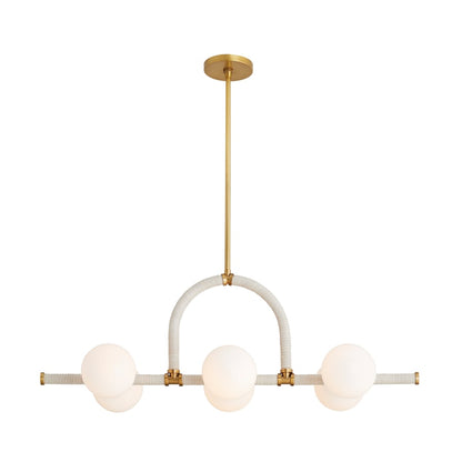 Arteriors Harrison 6 Light 42" Wide Linear Chandelier