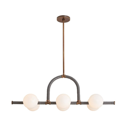 Arteriors Harrison 6 Light 42" Wide Linear Chandelier