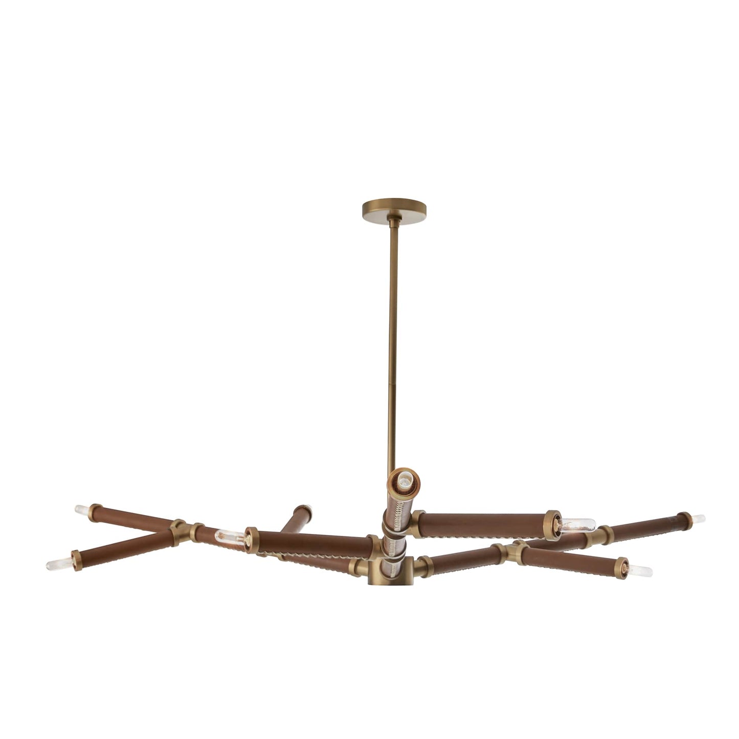 Paden 9 Light 56" Wide Commercial Abstract Sputnik Chandelier - Cognac